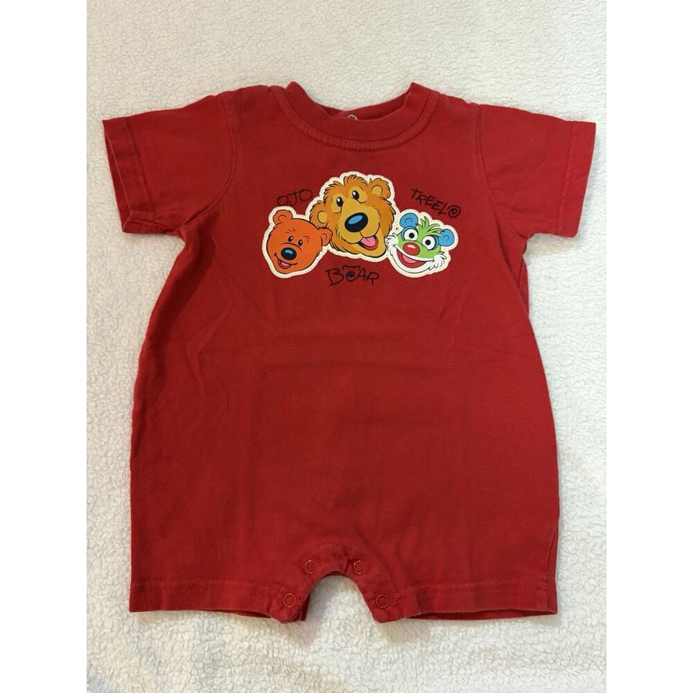 Vintage Bear in the Big Blue House 12M Red One-Piece Romper